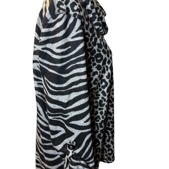 Multiples Women's Animal Print Cowl Neck Sweater, 3/4 Sleeves, Large, NWT - Picture 6 of 13